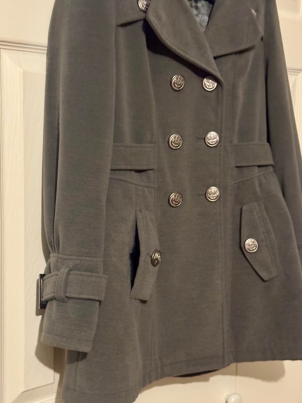 Worthington Fur Collared Pea Coat Medium - Picture 11 of 12